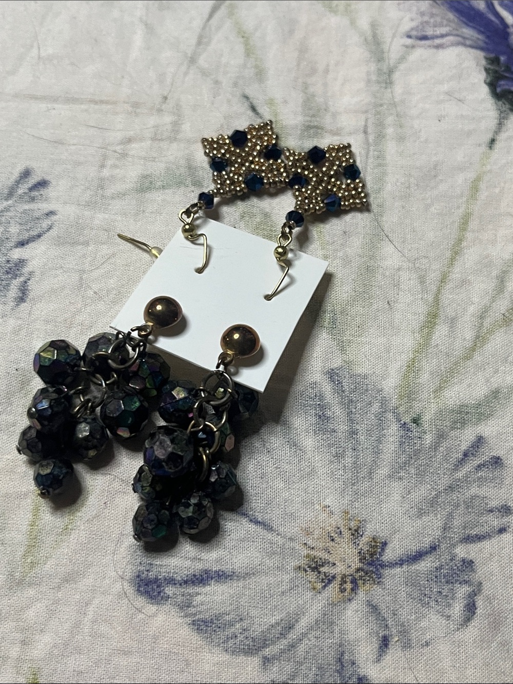 2 Pair Statement Earring Set – Beaded Drops & Cluster Dangles ✨